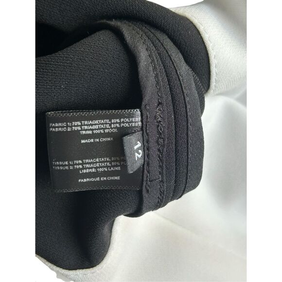 Proenza Schouler Crew Neck Long Sleeve Asymmetrical Top Black Women's Size 12 - Picture 2 of 3